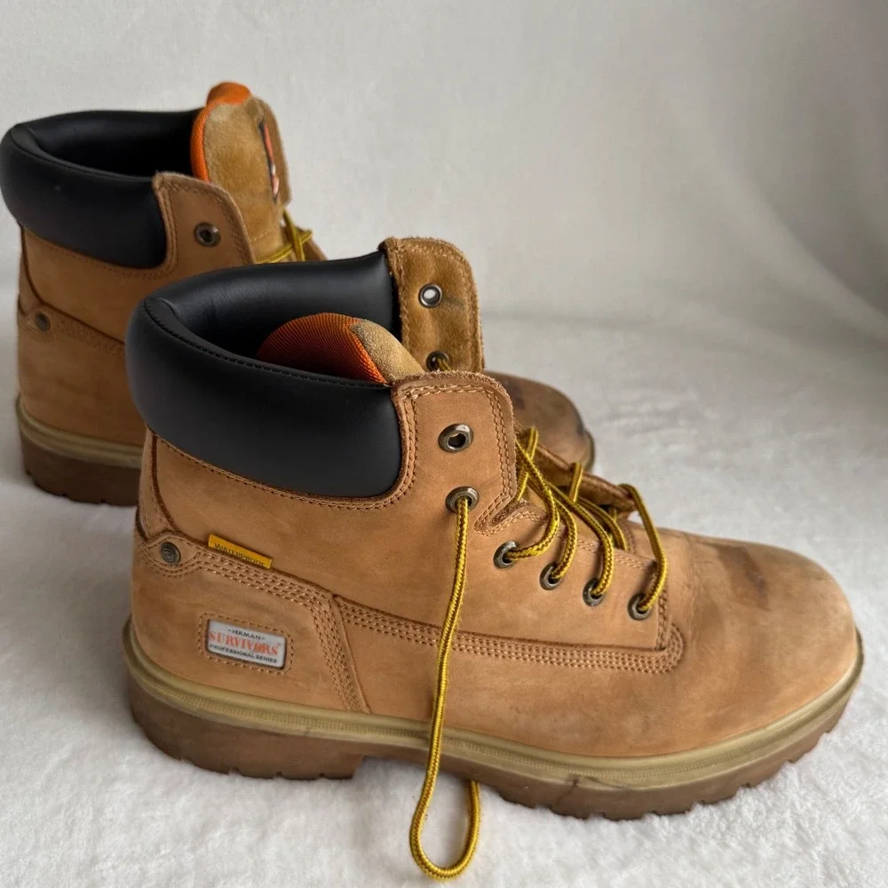 Herman Survivors Professional Weatherproof Steel Toe Mens Work Boots 13 Non Slip